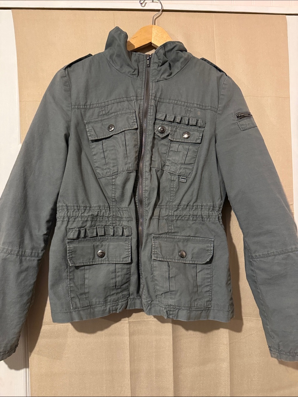 Women's Only Utility Jacket in Green-Grey